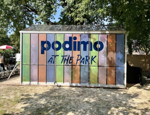 Podimo at the park 2024 bestickering!